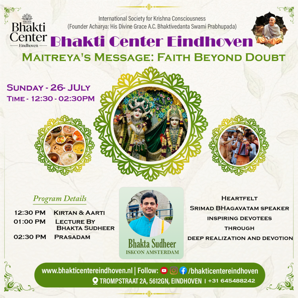 Maitreya dispelling Vidhura’s doubts and reccomending Bhakti